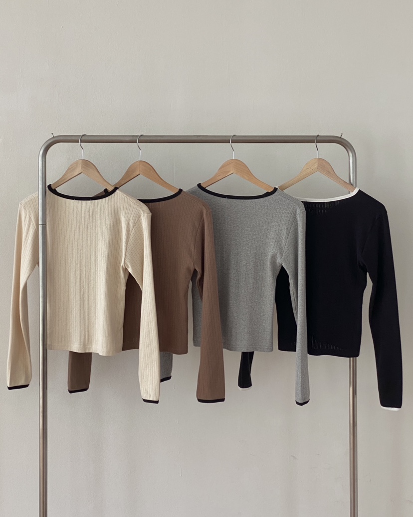 WALNUT/TAEJOON東大門實拍女士新品真品25春夏休閑長袖T恤Walunt/TAEJOON長袖T恤