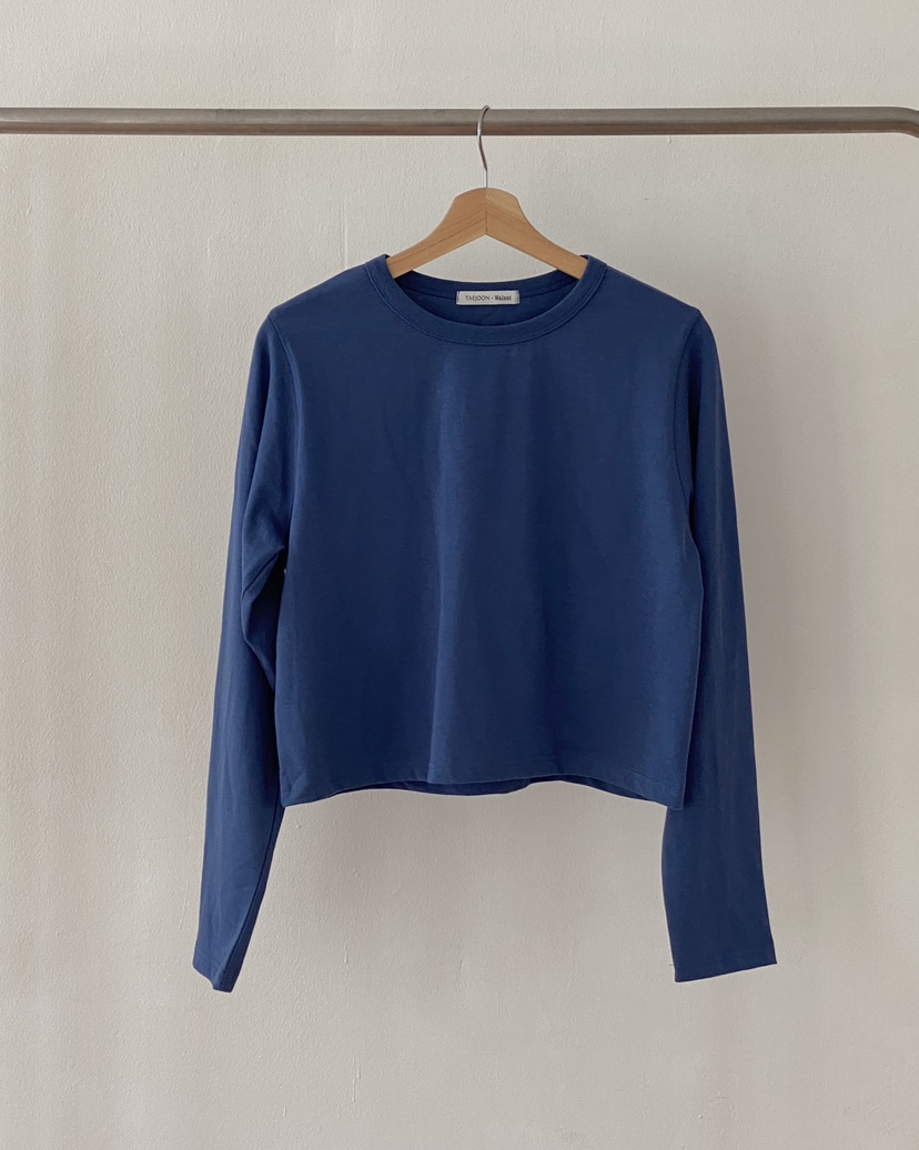 WALNUT/TAEJOON東大門直郵女裝新品熱賣職業推薦長袖T恤短款Walunt/TAEJOON長袖T恤圖色4