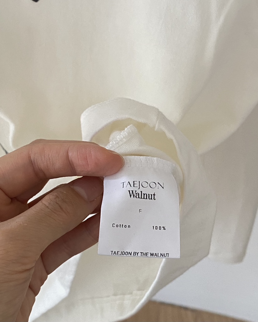 WALNUT/TAEJOON韓國直郵女士新款真品25春夏熱賣職業長袖T恤Walunt/TAEJOON長袖T恤