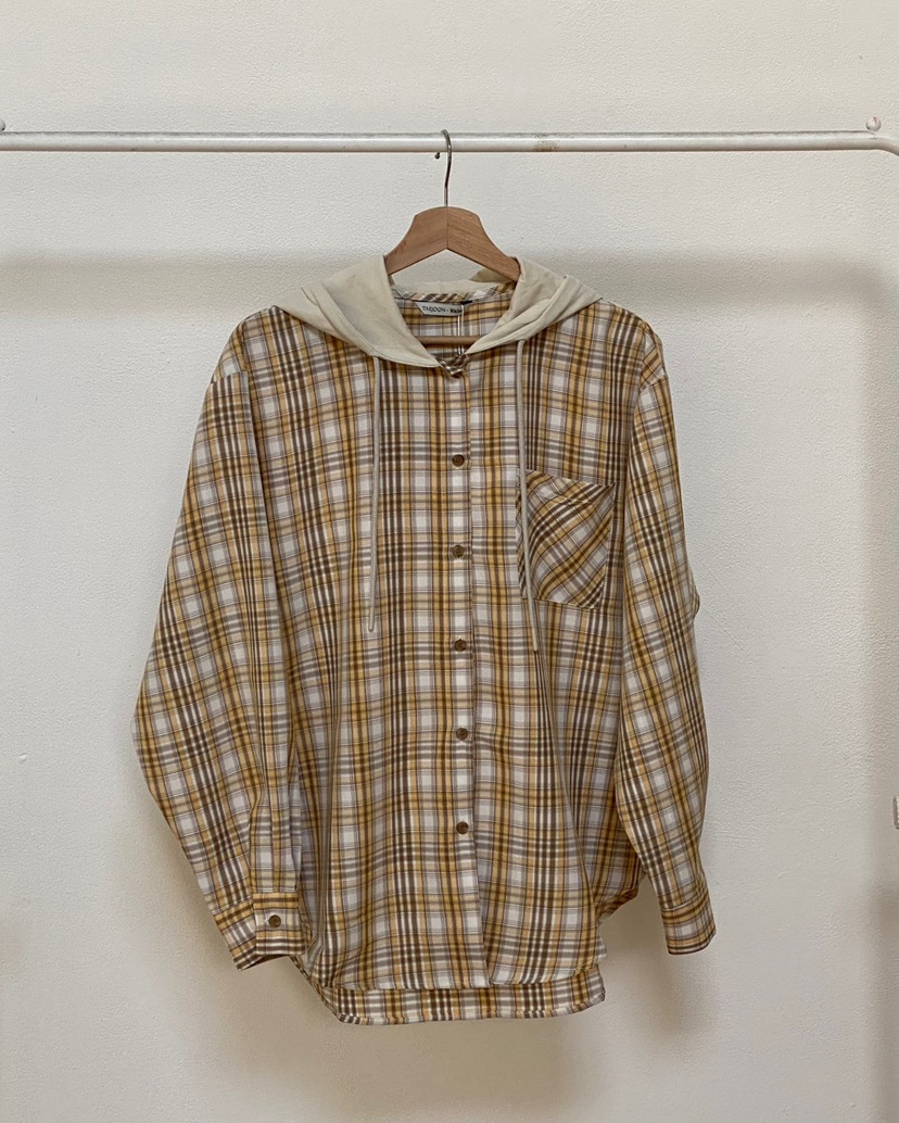 WALNUT/TAEJOON韓國代購女士新品職業推薦襯衫蕾絲衫格紋連帽Walunt/TAEJOON襯衫/蕾絲衫圖色2
