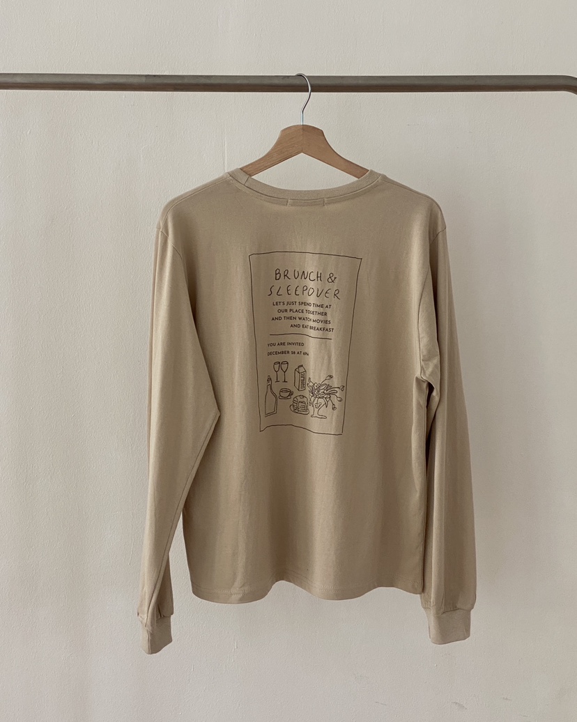 WALNUT/TAEJOON韓國直郵女裝新品時尚推薦職業休閑長袖T恤Walunt/TAEJOON長袖T恤