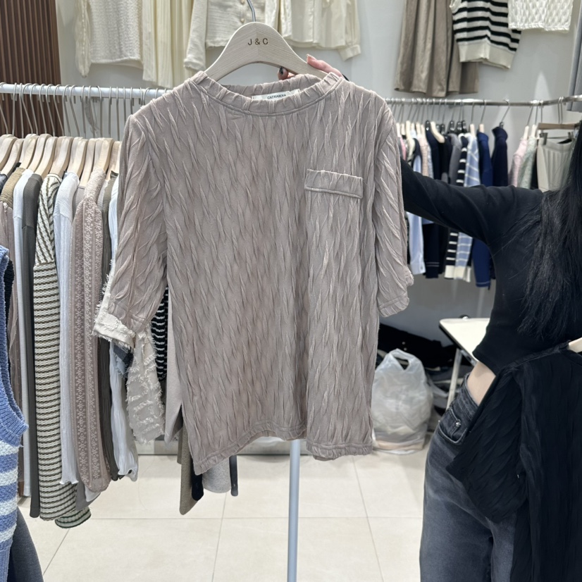 J&C韓國代購女裝新品人氣25春夏推薦真品休閑時尚熱賣T恤J&C/J.BLANCT恤圖色3