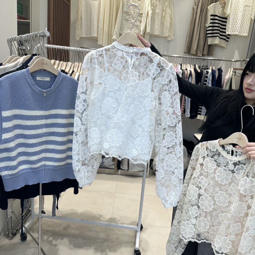 J&amp;C東大門直郵女裝新品休閑真品推薦職業熱賣襯衫蕾絲衫J&C/J.BLANC襯衫/蕾絲衫