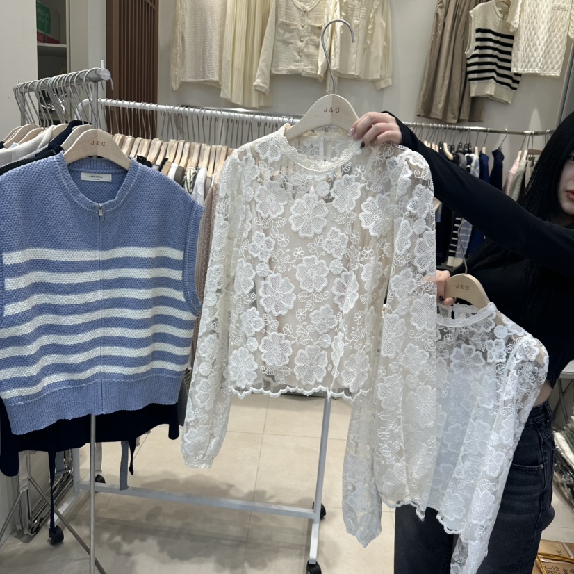 J&amp;C東大門直郵女裝新品休閑真品推薦職業熱賣襯衫蕾絲衫J&C/J.BLANC襯衫/蕾絲衫圖色1