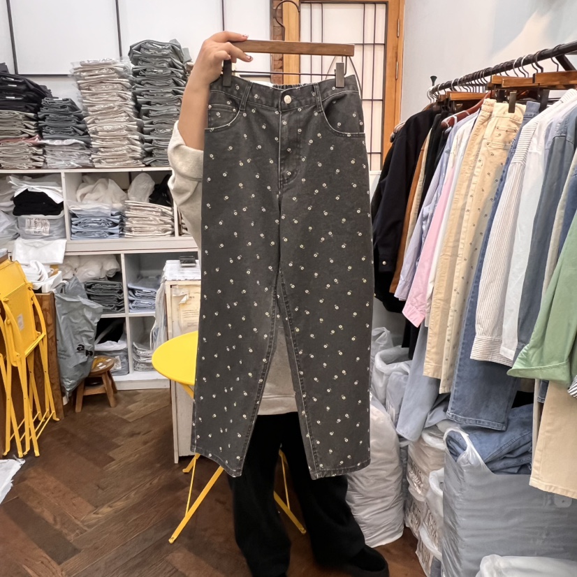 DELI JENNY東大門代購女士新品25春夏人氣職業熱賣推薦休閑褲THERE休閑褲圖色1