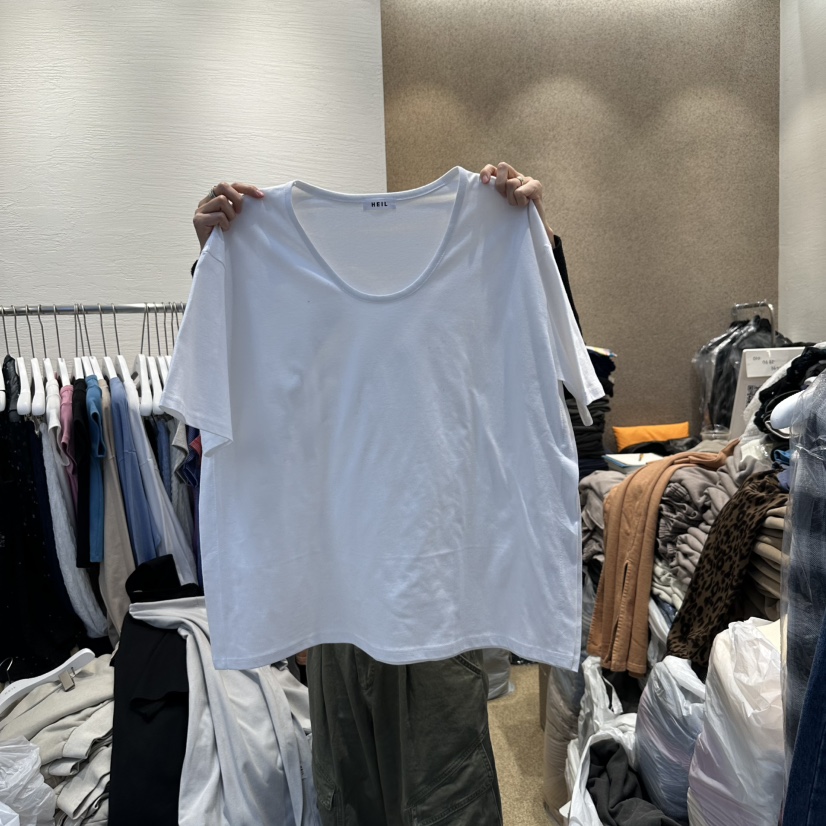 HEIL韓國代購女裝新品人氣職業推薦真品休閑時尚熱賣25春夏T恤HEILT恤圖色2