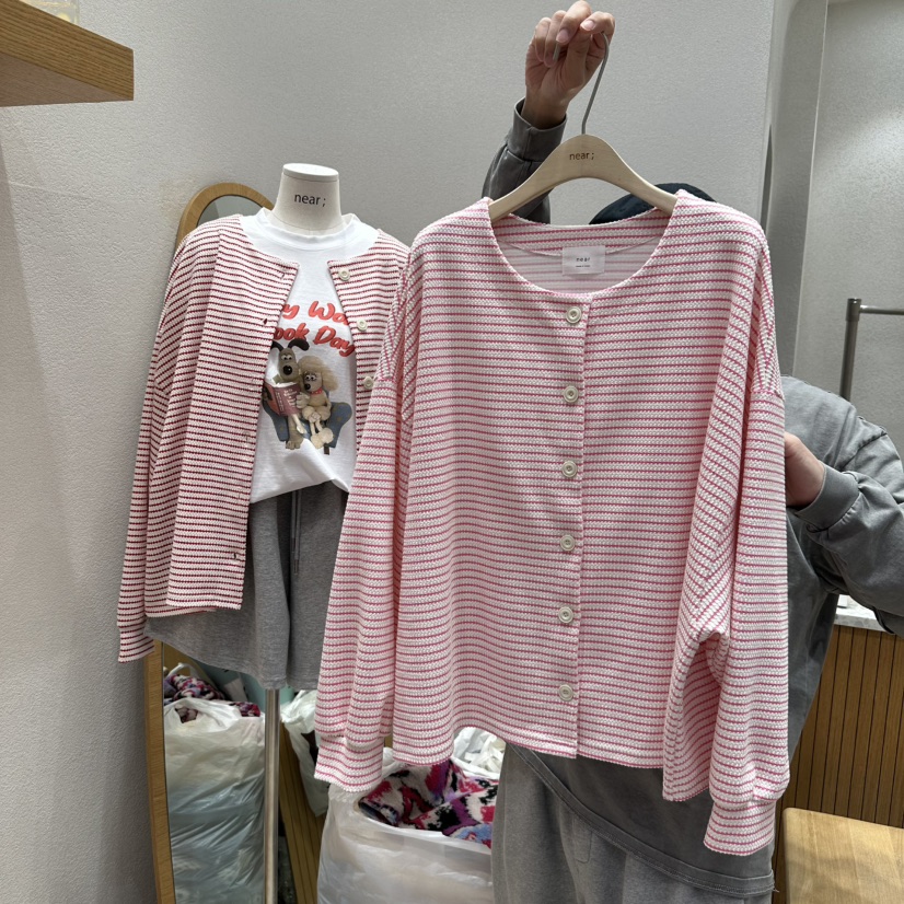 NEAR東大門直郵女士新品推薦熱賣真品時尚人氣休閑長袖T恤開衫NEAR長袖T恤
