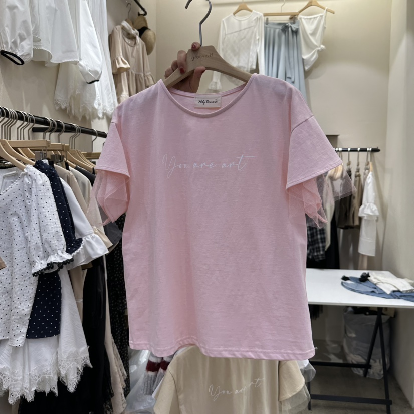 HOLYBANANA東大門代購女裝新品休閑職業推薦時尚25春夏真品T恤groovy.H/HOLYBANANAT恤圖色3