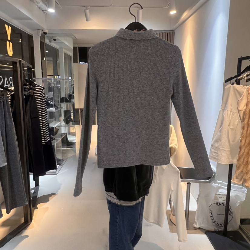 PLAT BASE直郵韓國代購㊣女裝新品職業人氣熱賣休閑長袖T恤PLAT BASE長袖T恤
