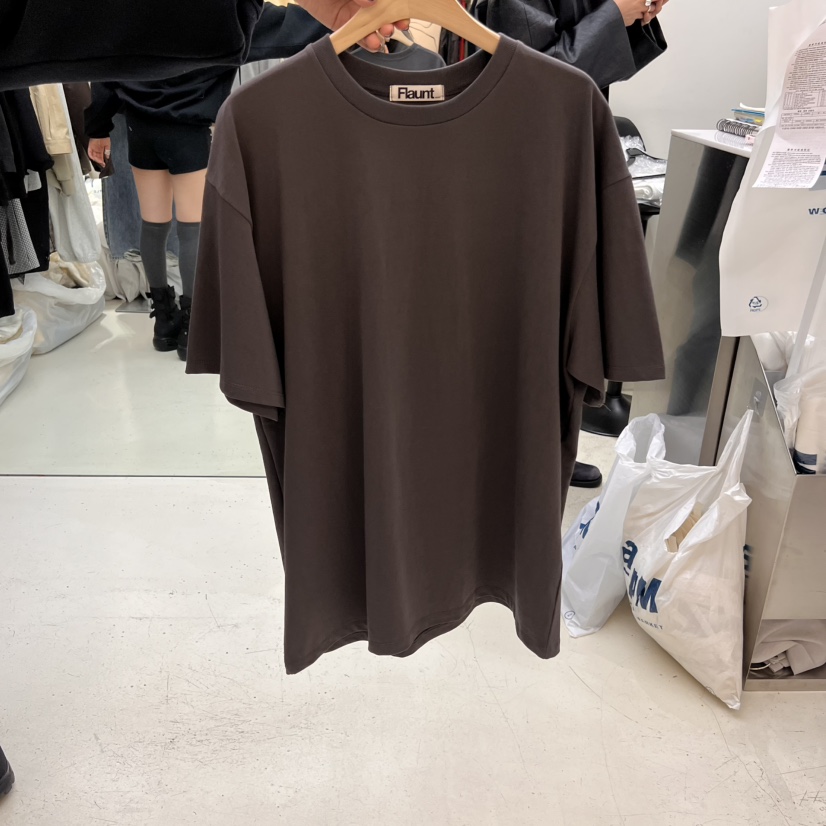 FLAUNT直郵韓國代購㊣女裝新品25春夏人氣熱賣休閑推薦T恤寬松FLAUNTT恤圖色3