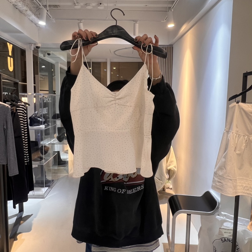 PLAT BASE韓國直郵㊣東大門實拍女裝新品25春夏職業吊帶背心PLAT BASE吊帶/背心圖色1