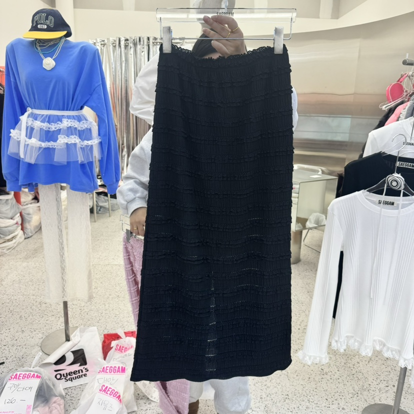SAEGGAM韓國直郵㊣女裝新款職業熱賣休閑推薦25春夏半身裙中短裙SAEGGAM半身裙/中短裙圖色3
