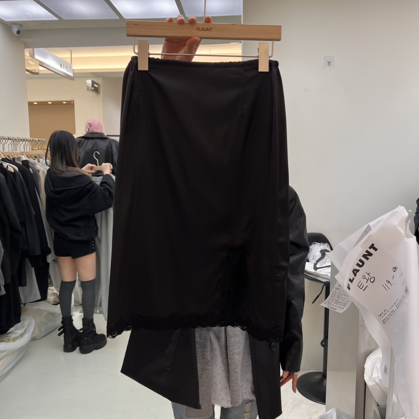 FLAUNT韓國直郵㊣東大門實拍女裝新款職業休閑半身裙中短裙FLAUNT半身裙/中短裙圖色2