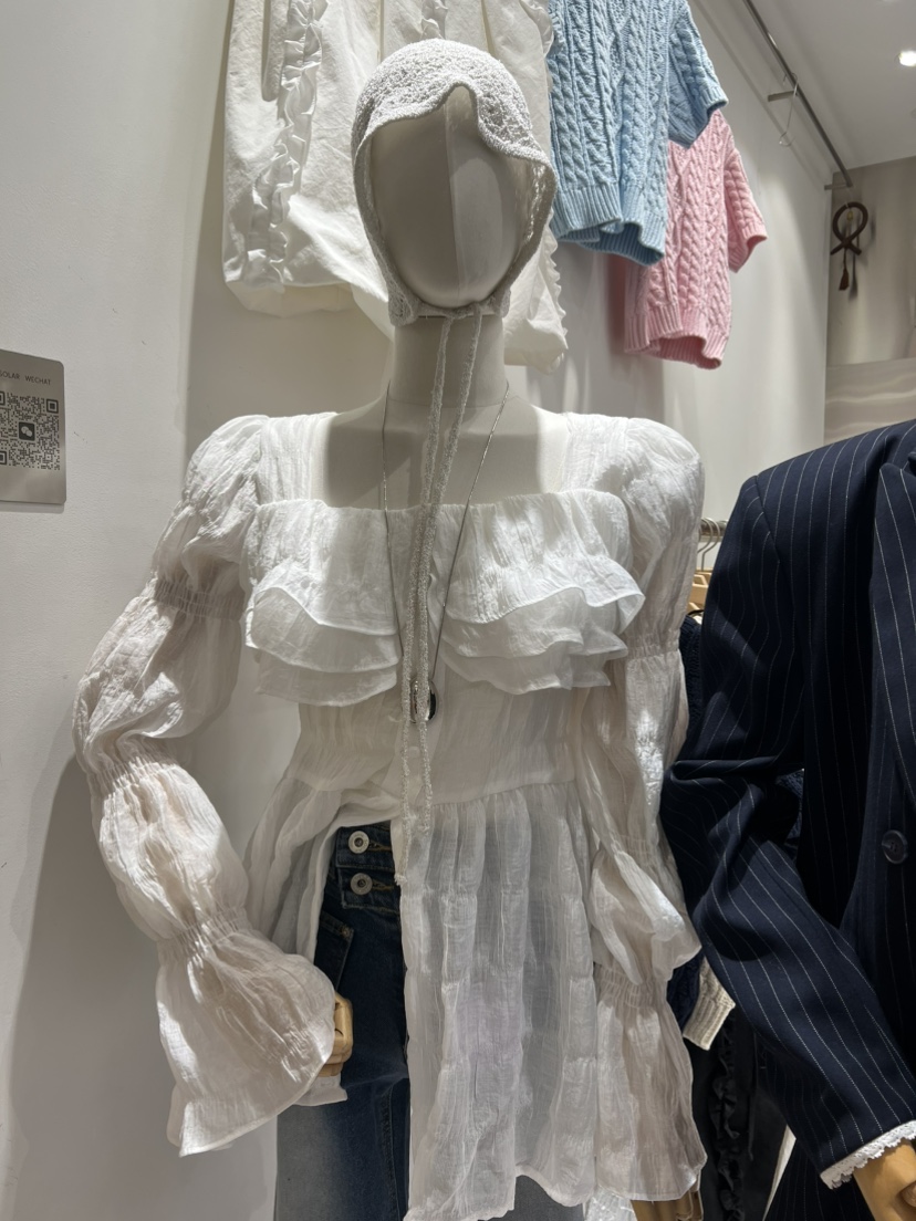 SOLAR東大門直郵女士新品時尚熱賣職業人氣25春夏襯衫蕾絲衫SOLAR襯衫/蕾絲衫