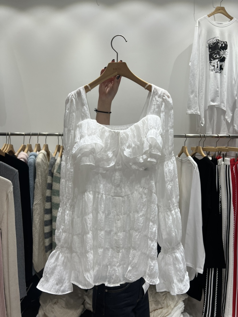 SOLAR東大門直郵女士新品時尚熱賣職業人氣25春夏襯衫蕾絲衫SOLAR襯衫/蕾絲衫圖色1