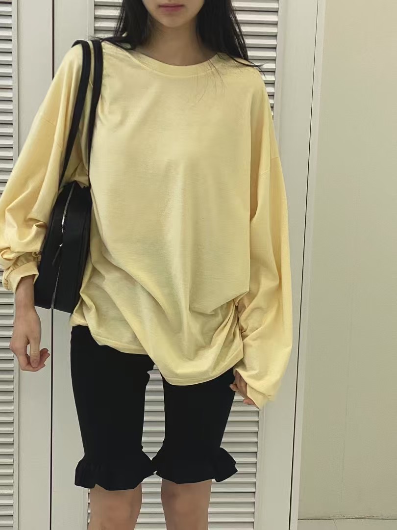 ONTHEMOOD韓國直郵女士新品休閑時尚推薦人氣職業熱賣長袖T恤RIPPLE長袖T恤圖色2