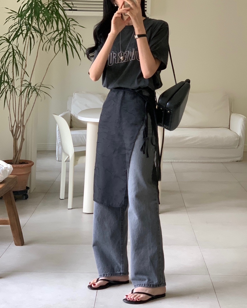 MONTER韓國直郵㊣東大門實拍女裝新品25春夏休閑半身裙中短裙MONTER半身裙/中短裙