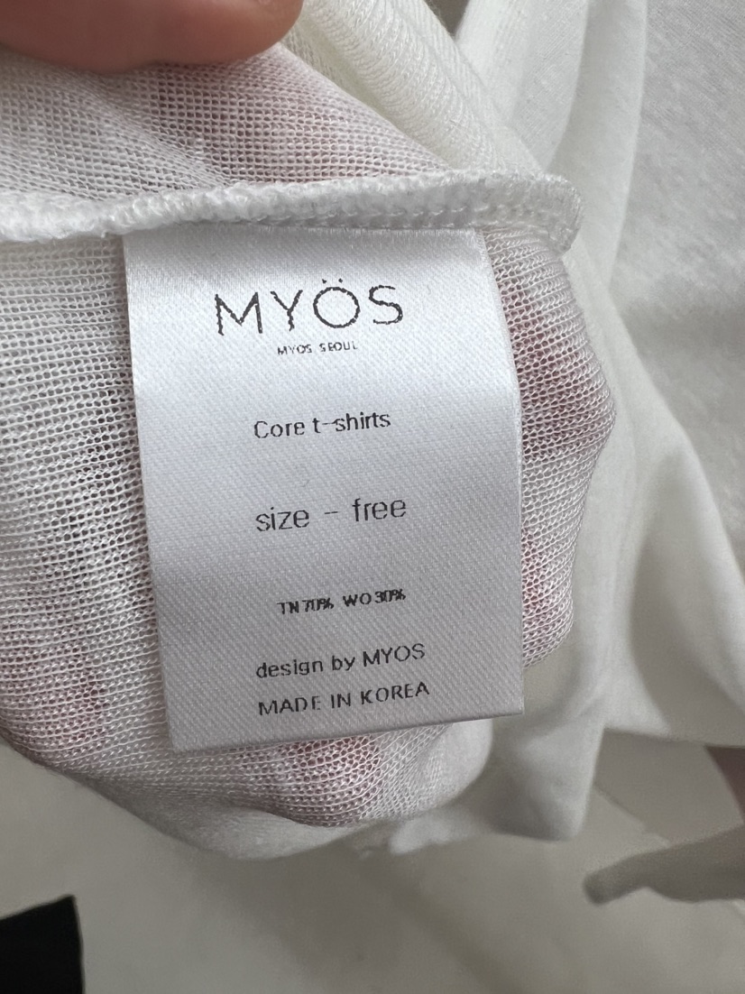 MYOS韓國直郵㊣女裝新款熱賣人氣時尚25春夏推薦職業長袖T恤MYOS長袖T恤