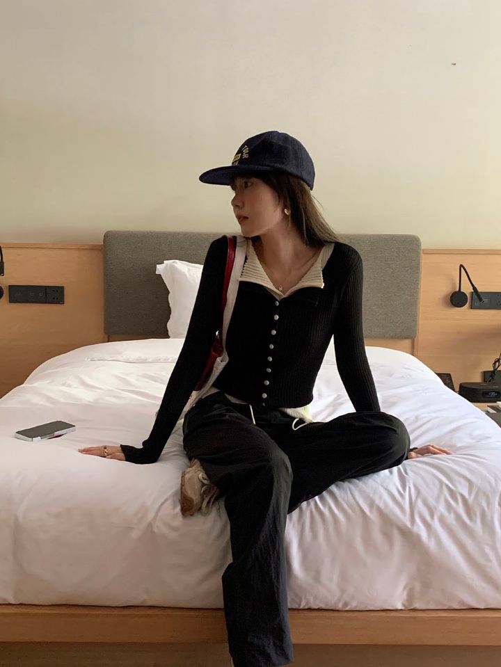 STAY HERE韓國直郵㊣女裝新款職業熱賣人氣推薦25春夏針織衫STAY HERE針織衫