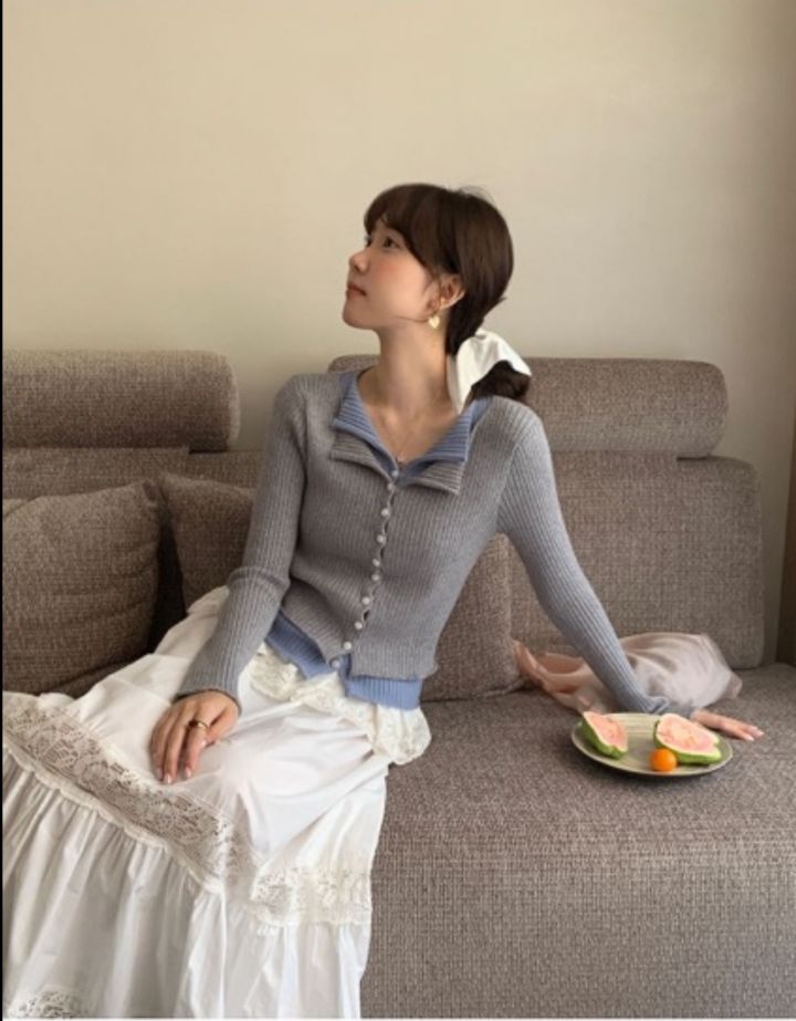STAY HERE韓國直郵㊣女裝新款職業熱賣人氣推薦25春夏針織衫STAY HERE針織衫