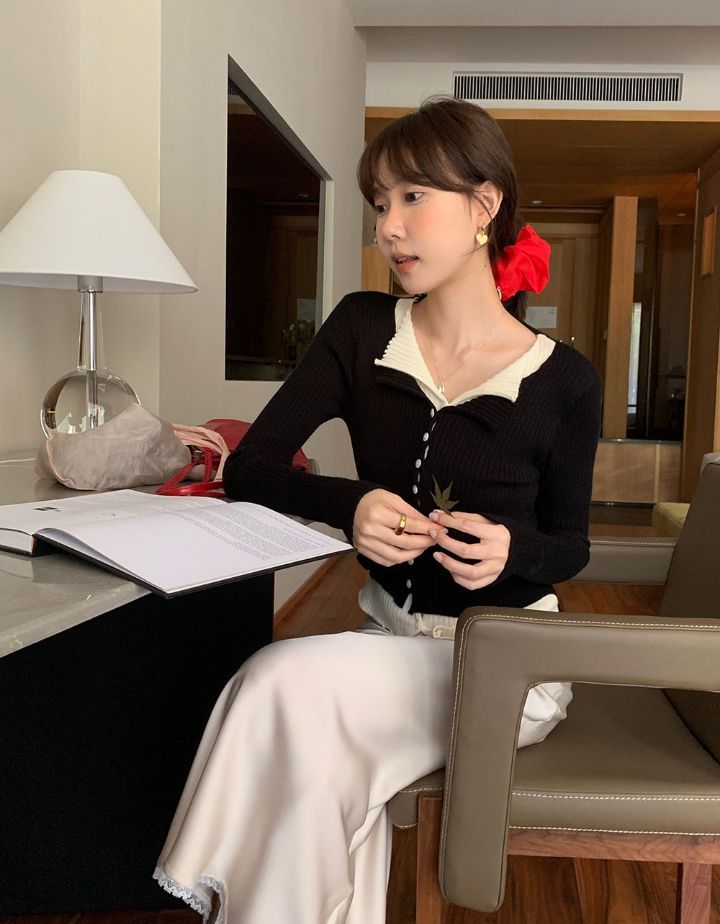 STAY HERE韓國直郵㊣女裝新款職業熱賣人氣推薦25春夏針織衫STAY HERE針織衫