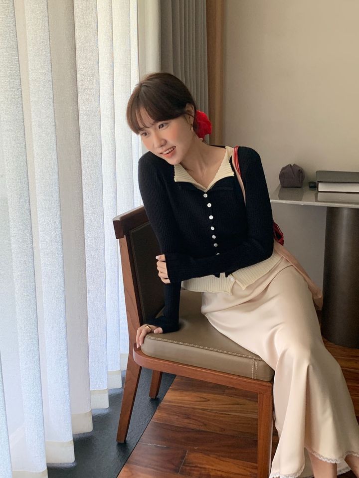 STAY HERE韓國直郵㊣女裝新款職業熱賣人氣推薦25春夏針織衫STAY HERE針織衫