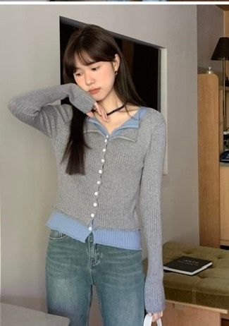 STAY HERE韓國直郵㊣女裝新款職業熱賣人氣推薦25春夏針織衫STAY HERE針織衫