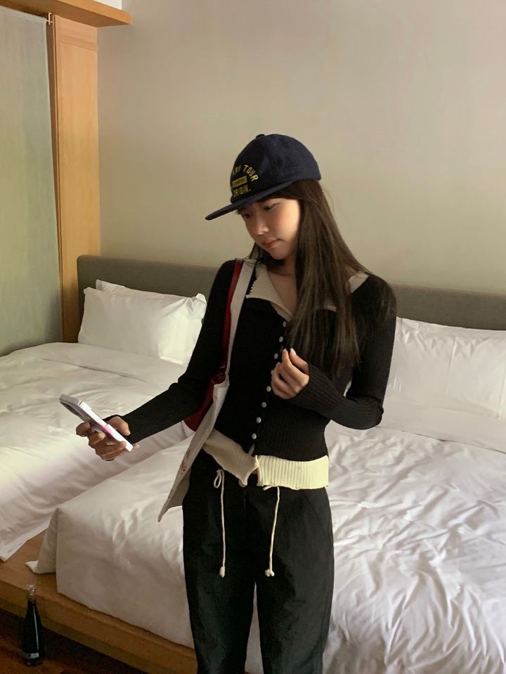 STAY HERE韓國直郵㊣女裝新款職業熱賣人氣推薦25春夏針織衫STAY HERE針織衫