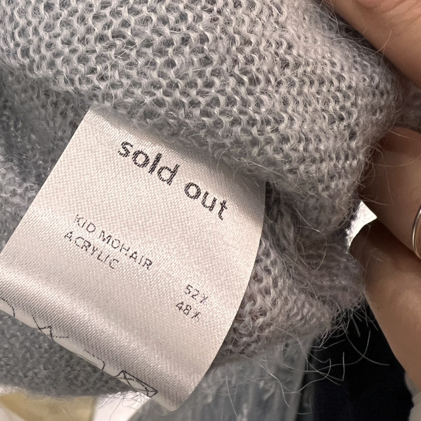SOLD OUT直郵韓國代購㊣女裝新品推薦人氣職業毛衣刺繡開衫SOLD OUT毛衣