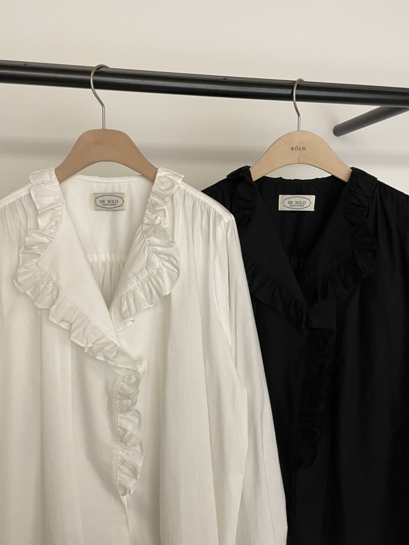 BOLD-A韓國㊣直郵東大門代購女裝新品人氣休閑25春夏襯衫蕾絲衫RE BOLD襯衫/蕾絲衫