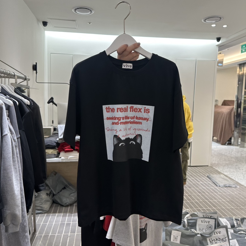VIVE韓國直郵㊣女裝新品熱賣職業休閑人氣時尚25春夏推薦T恤VIVET恤圖色4