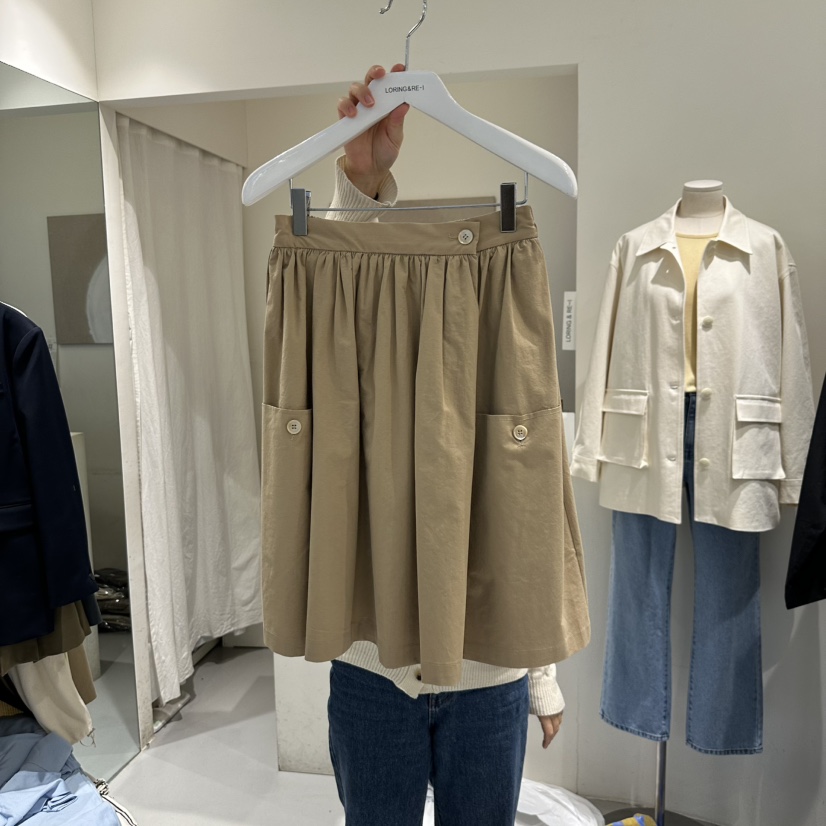 LORING RE I韓國㊣直郵東大門代購女裝新品職業半身裙中短裙LORING RE-I/BARE半身裙/中短裙圖色2