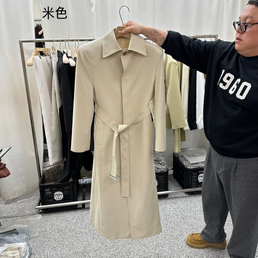 ONEBYTWO直郵韓國代購㊣女裝新品推薦職業休閑人氣長款風衣ONE BY TWO長款風衣