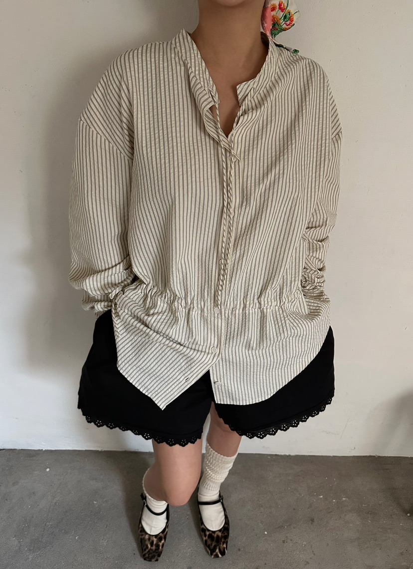 BYRING直郵韓國代購㊣女裝新款熱賣推薦職業休閑襯衫蕾絲衫BYRING襯衫/蕾絲衫圖色2