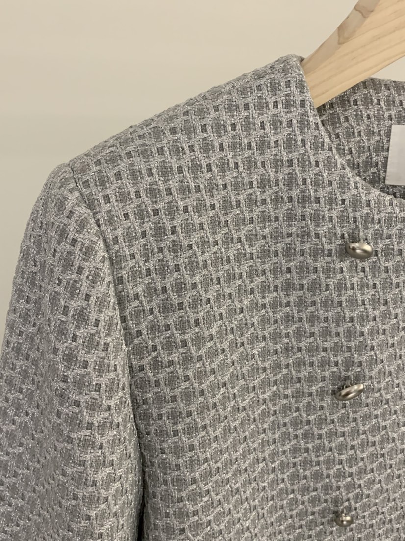 SLAT韓國直郵㊣女裝新款推薦時尚熱賣職業25春夏夾克粗花呢UNICO夾克