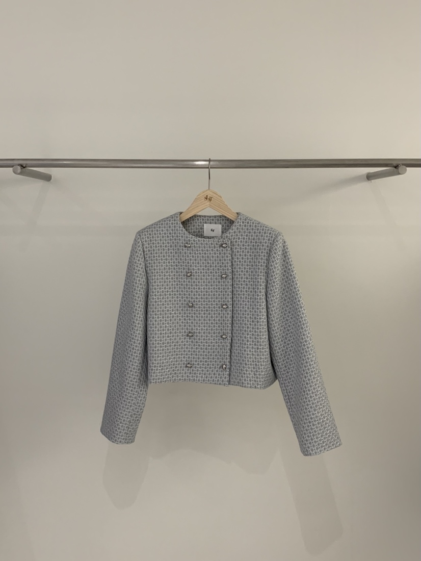 SLAT韓國直郵㊣女裝新款推薦時尚熱賣職業25春夏夾克粗花呢UNICO夾克圖色1