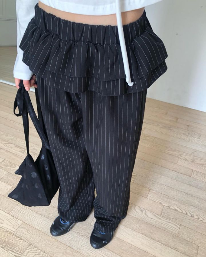 STAY HERE韓國直郵㊣東大門實拍女裝新品熱賣人氣正裝褲西褲STAY HERE正裝褲/西褲