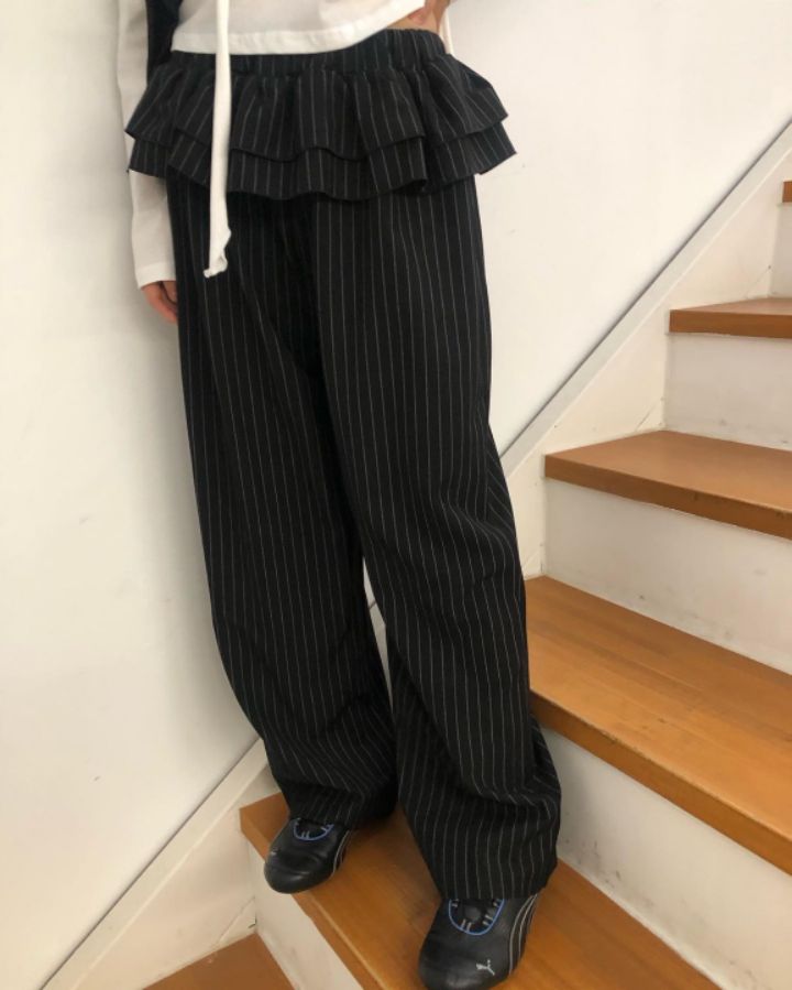 STAY HERE韓國直郵㊣東大門實拍女裝新品熱賣人氣正裝褲西褲STAY HERE正裝褲/西褲圖色2