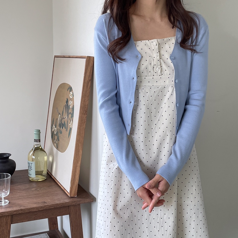 LETAILOR韓國直郵㊣東大門實拍女裝新款25春夏針織衫開襟衫LETAILOR針織衫