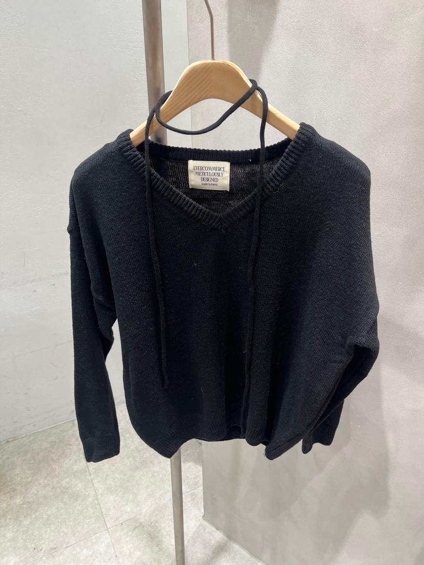 EVERCOMMERCE METICULOUSLY DESIGNED直郵韓國代購㊣女裝新款推薦針織衫含脖帶EVERCOMMERCE METICULOUSLY DESIGNED針織衫圖色3
