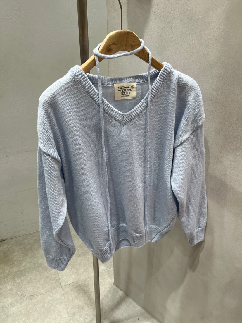 EVERCOMMERCE METICULOUSLY DESIGNED直郵韓國代購㊣女裝新款推薦針織衫含脖帶EVERCOMMERCE METICULOUSLY DESIGNED針織衫圖色4