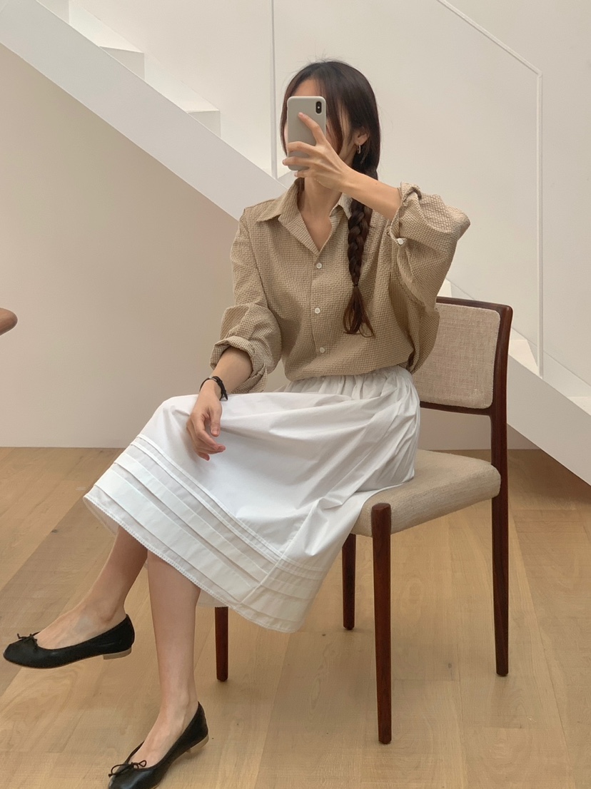 WOOD韓國直郵㊣女裝新款推薦休閑人氣職業熱賣25春夏襯衫蕾絲衫WOOD襯衫/蕾絲衫