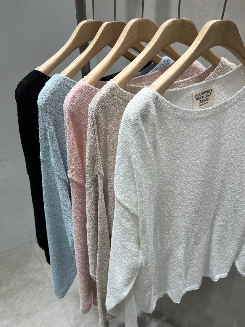 EVERCOMMERCE METICULOUSLY DESIGNED直郵韓國代購㊣女裝新款25春夏針織衫EVERCOMMERCE METICULOUSLY DESIGNED針織衫