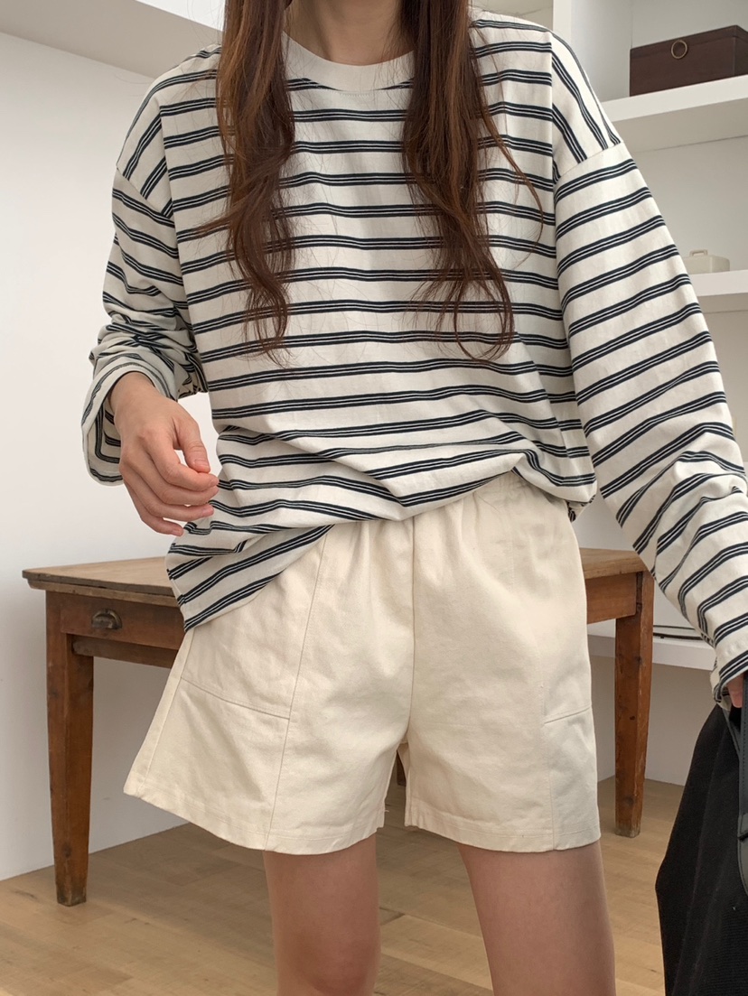 WOOD直郵韓國代購㊣女裝新款職業人氣推薦熱賣時尚25春夏長袖T恤WOOD長袖T恤圖色2