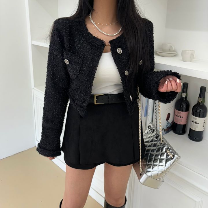 mars韓國直郵㊣東大門實拍女裝新款時尚人氣熱賣夾克粗花呢mars夾克