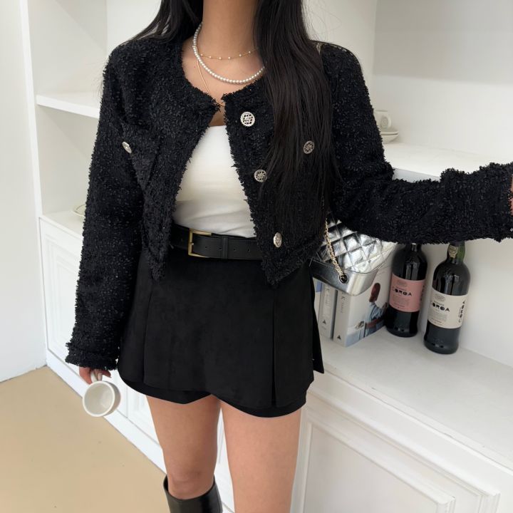 mars韓國直郵㊣東大門實拍女裝新款時尚人氣熱賣夾克粗花呢mars夾克