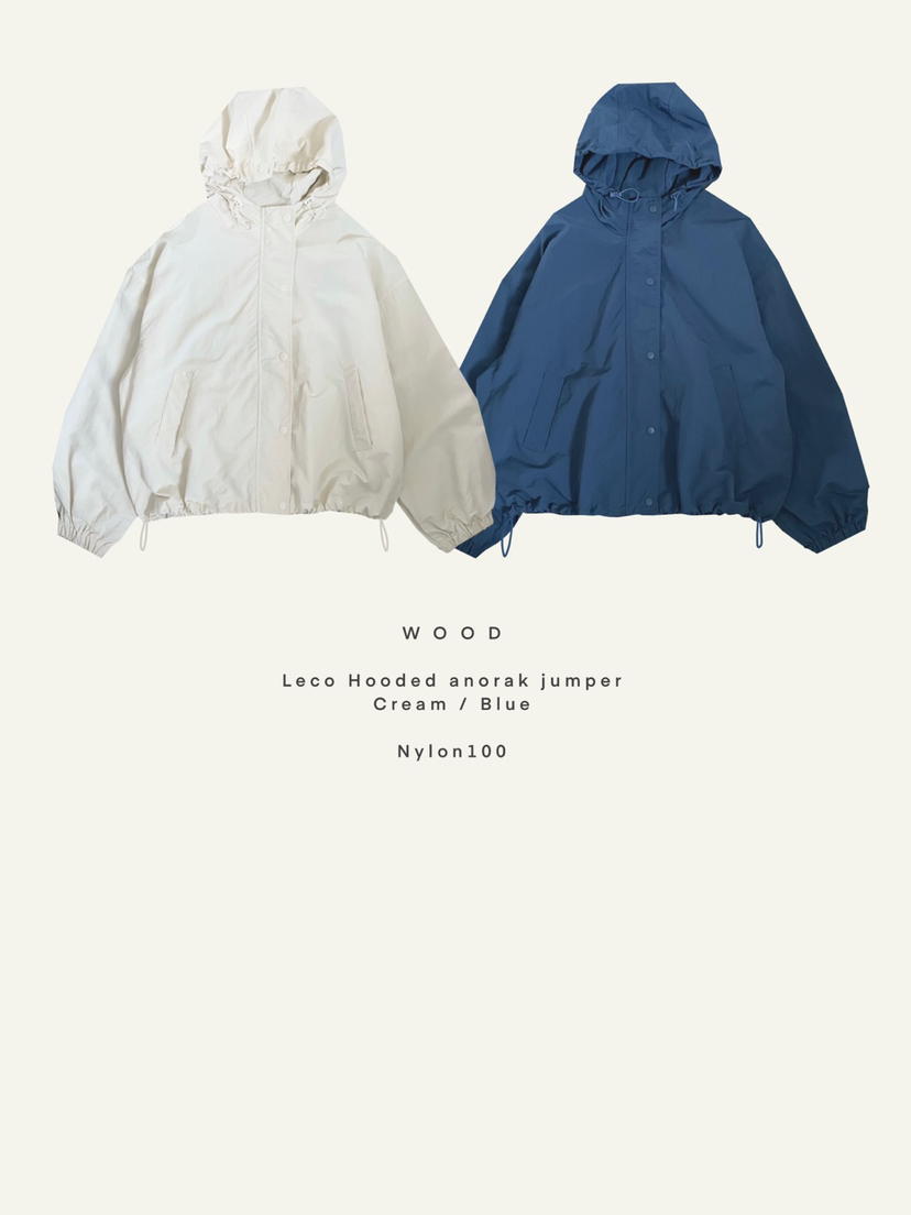 WOOD直郵韓國代購㊣女裝新品25春夏人氣時尚職業休閑夾克連帽WOOD夾克