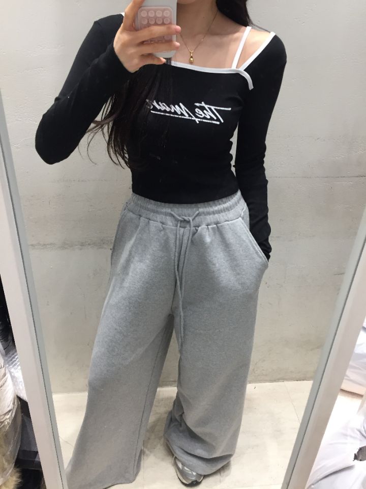 mars韓國直郵㊣東大門實拍女裝新款職業休閑時尚熱賣長袖T恤mars長袖T恤