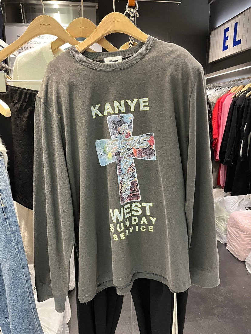 EL BOSQUE直郵韓國代購㊣女裝新款人氣25春夏休閑時尚長袖T恤EL BOSQUE長袖T恤圖色3