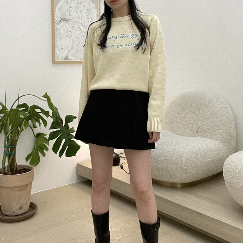 ALLVIBE韓國直郵㊣東大門實拍女裝新品時尚職業人氣25春夏針織衫ALLVIBE針織衫